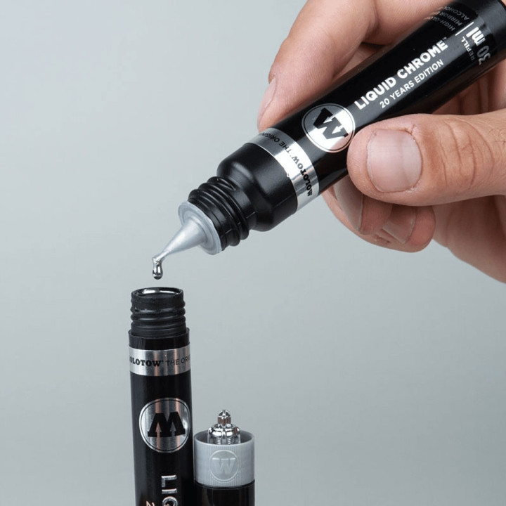 STYLOS - Recharge marqueur Chrome - Liquid Chrome - 30ml - 2.2 cm