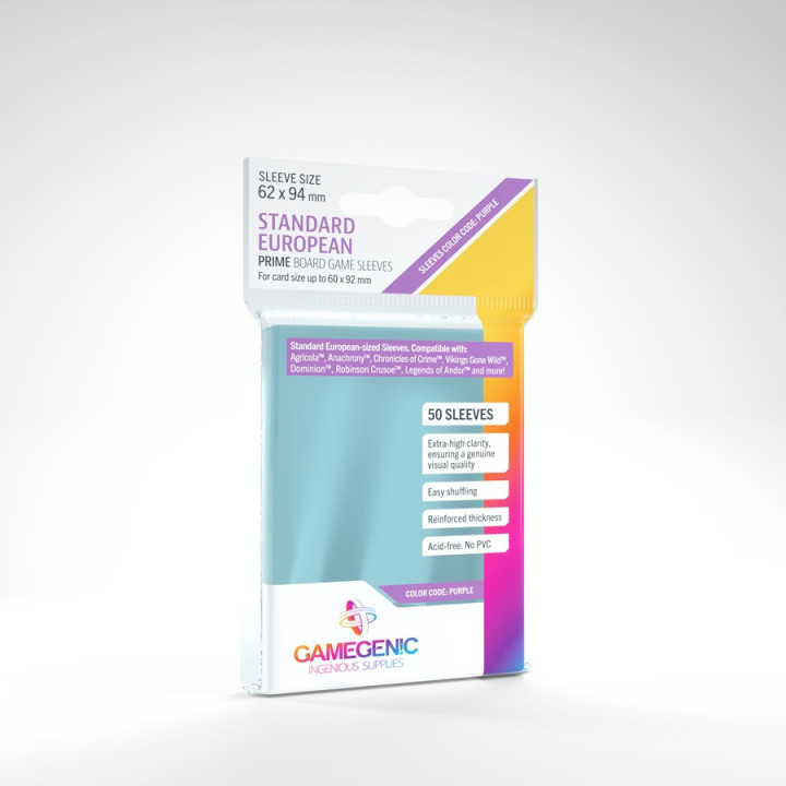 A TRIER - x50 Sleeves Gamegenic - Standard European 62x94