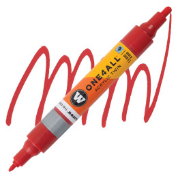 STYLOS - Marqueur pour Maquettes - One4All Twin - Acrylique Rouge Trafic - 1,5/4mm - -013 - 14 cm