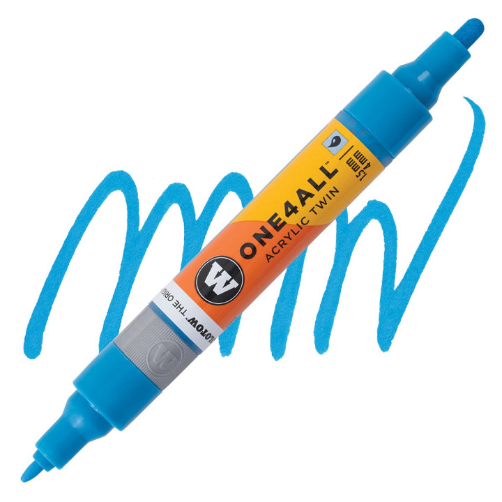STYLOS - Marqueur pour Maquettes - One4All Twin - Acrylique Bleu Intense Moyen - 1,5/4mm - -161 - 15 cm