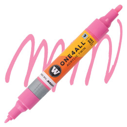 STYLOS - Marqueur pour Maquettes - One4All Twin - Acrylique Rose Fluo - 1,5/4mm - -200 - 15 cm