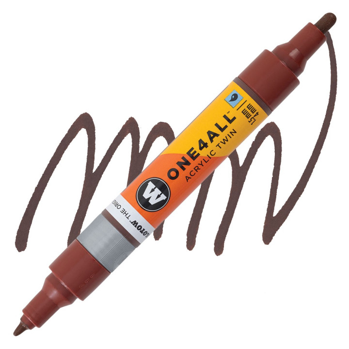 STYLOS - Marqueur pour Maquettes - One4All Twin - Acrylique Noisette - 1,5/4mm - -092 - 15 cm