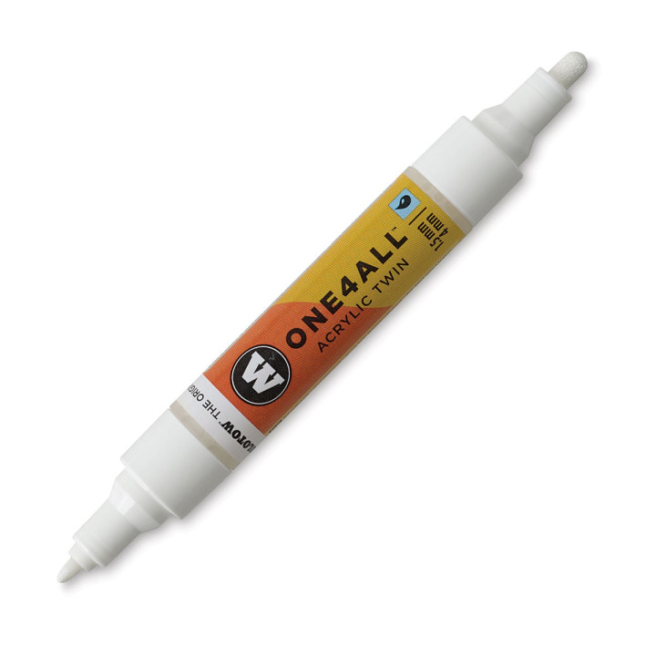 STYLOS - Marqueur pour Maquettes - One4All Twin - Acrylique Blanc - 1,5/4mm - -160 - 14 cm