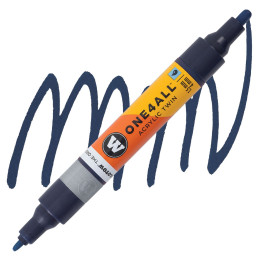 STYLOS - Marqueur pour Maquettes - One4All Twin - Acrylique Bleu Pétrole - 1,5/4mm - -027 - 15 cm