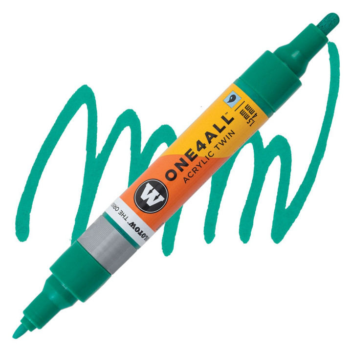 Marqueur pour Maquettes - One4All Twin - Acrylique Bleu Lagon - 1,5/4mm - -206 - 15 cm - PENS