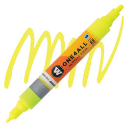 STYLOS - Marqueur pour Maquettes - One4All Twin - Acrylique Jaune Fluo Phospho. - 1,5/4mm - -220 - 15 cm
