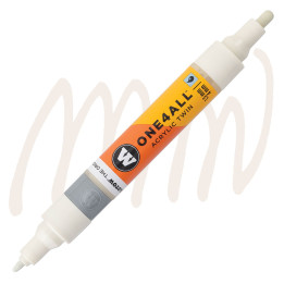 STYLOS - Marqueur pour Maquettes - One4All Twin - Acrylique Blanc Nature - 1,5/4mm - -229 - 15 cm