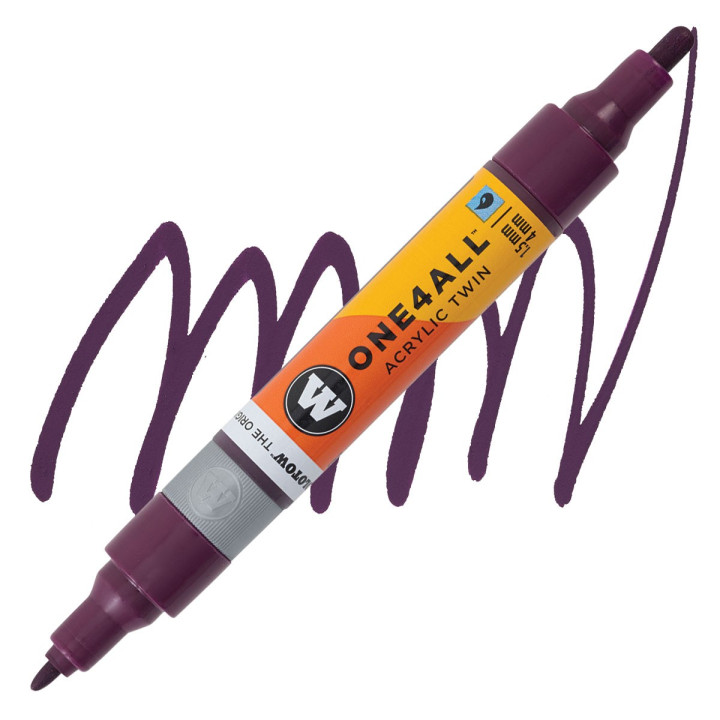 Marqueur pour Maquettes - One4All Twin - Acrylique Prune - 1,5/4mm - -233 - 15 cm - PENS