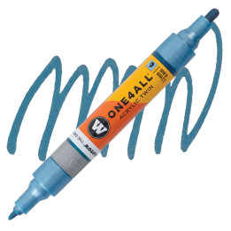STYLOS - Marqueur pour Maquettes - One4All Twin - Acrylique Mètalli-Bleu - 1,5/4mm - -224 - 15 cm