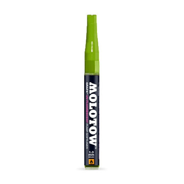 STYLOS - Softliner fluorescent rèactif UV - GRAFX UV - Vert - 1mm - -002 - 16 cm