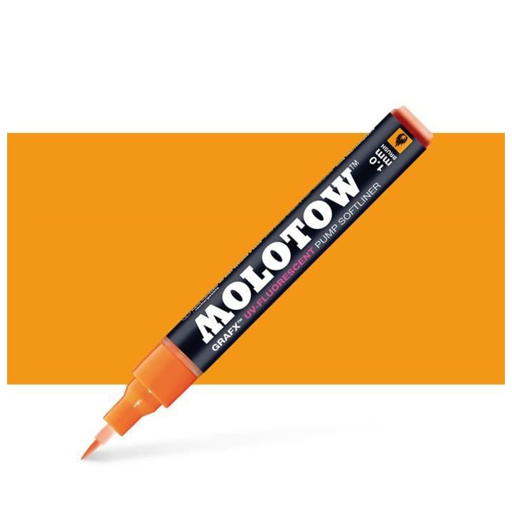 STYLOS - Softliner fluorescent rèactif UV - GRAFX UV - Orange - 1mm - -004 - 16 cm