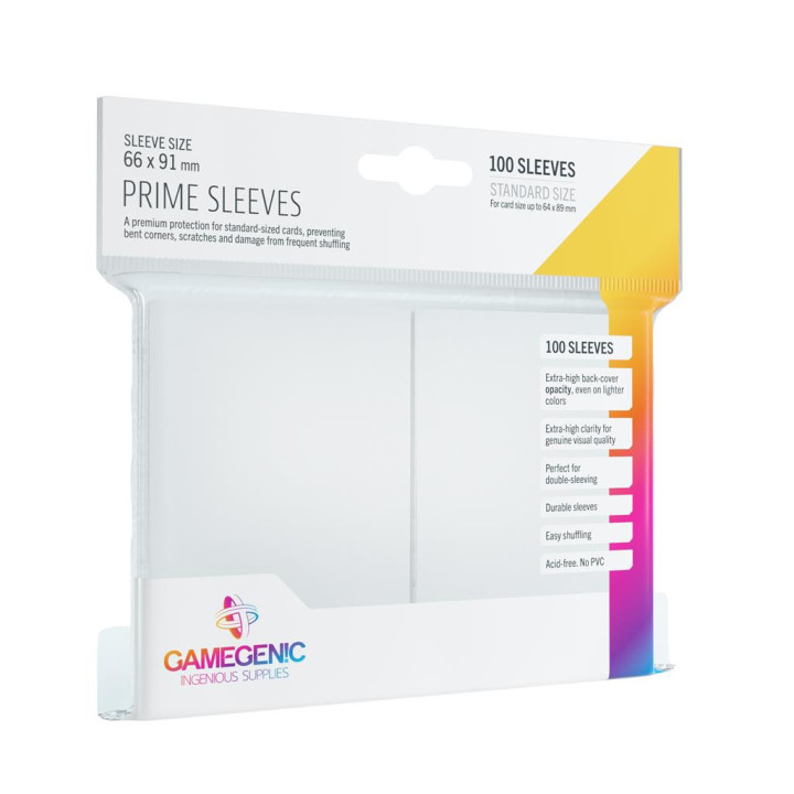 Gamegenic Prime Sleeves x100 - White
