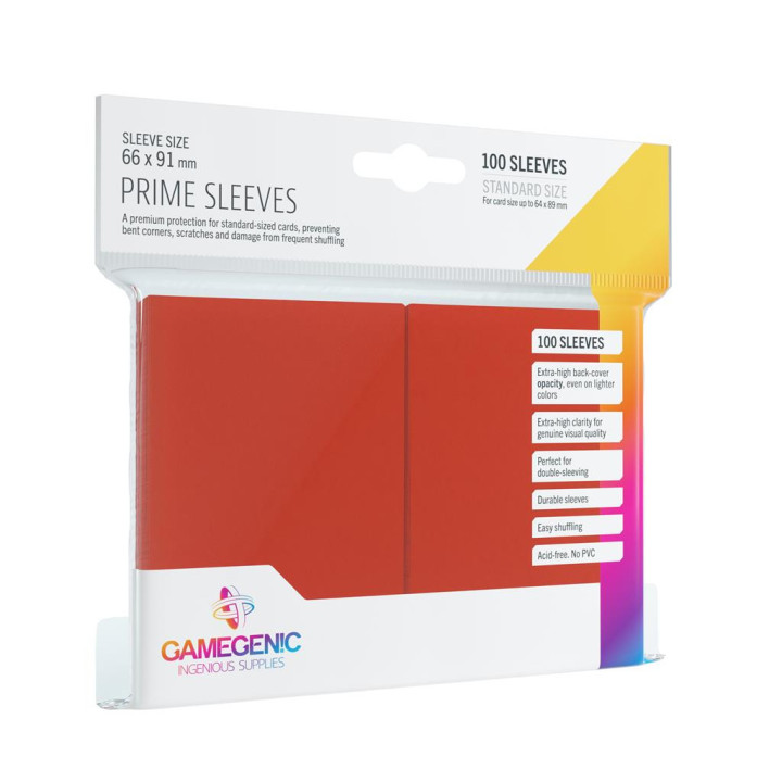 Gamegenic Prime Sleeves x100 - Rouge