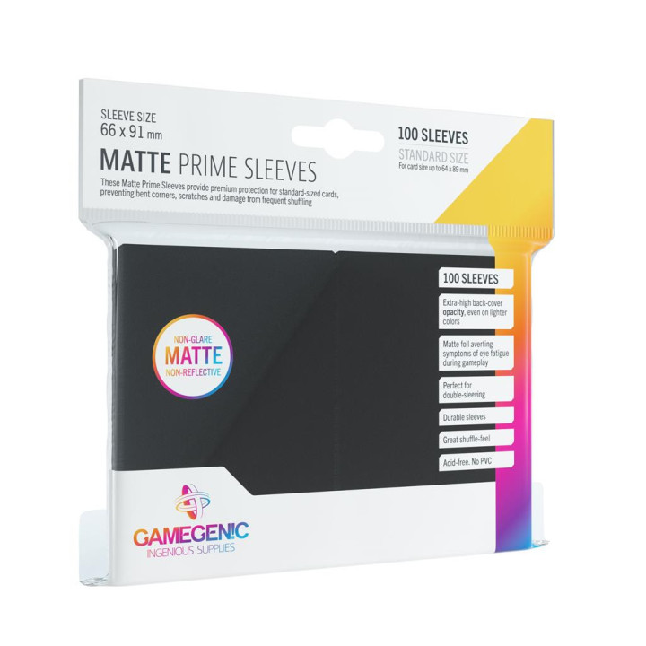 Gamegenic Matte Prime Sleeves x100 - Noir