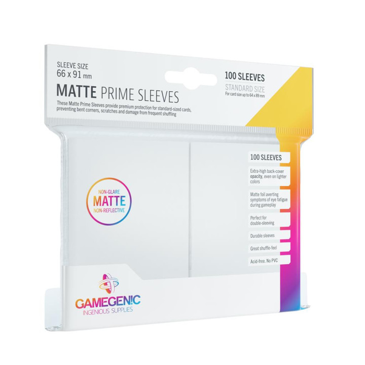 Gamegenic Matte Prime Sleeves x100 - White