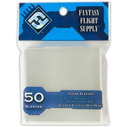 SLEEVES - Clear Sleeves - square board game - bleu