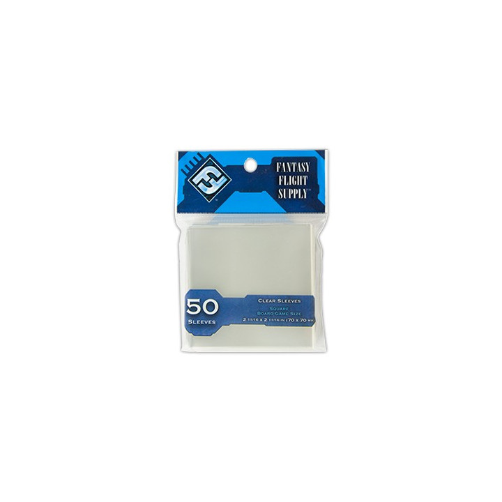 SLEEVES - Clear Sleeves - square board game - bleu