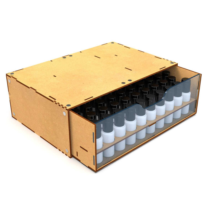 Stackable Hobby Paint Rack 17ml with magnets