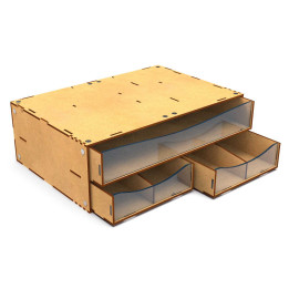 Stackable Hobby Drawer Rack with 3 horizontal drawers and dividers
