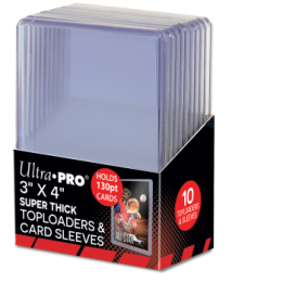 TOP LOADER - Toploader - 3" x 4" Super Thick 130PT (10 pièces)