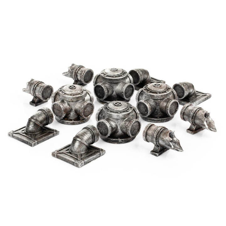 TERRAINS - Chem-Zone Set - Pre-painted Resin Terrain