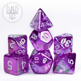 Glamoured Purple Dice Set