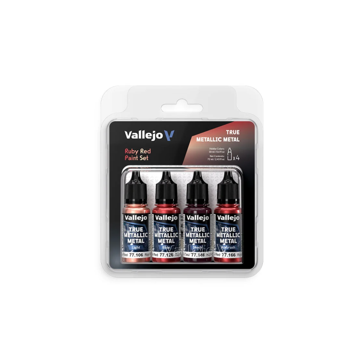 True Metallic Metal - Ruby Red - Paint Set