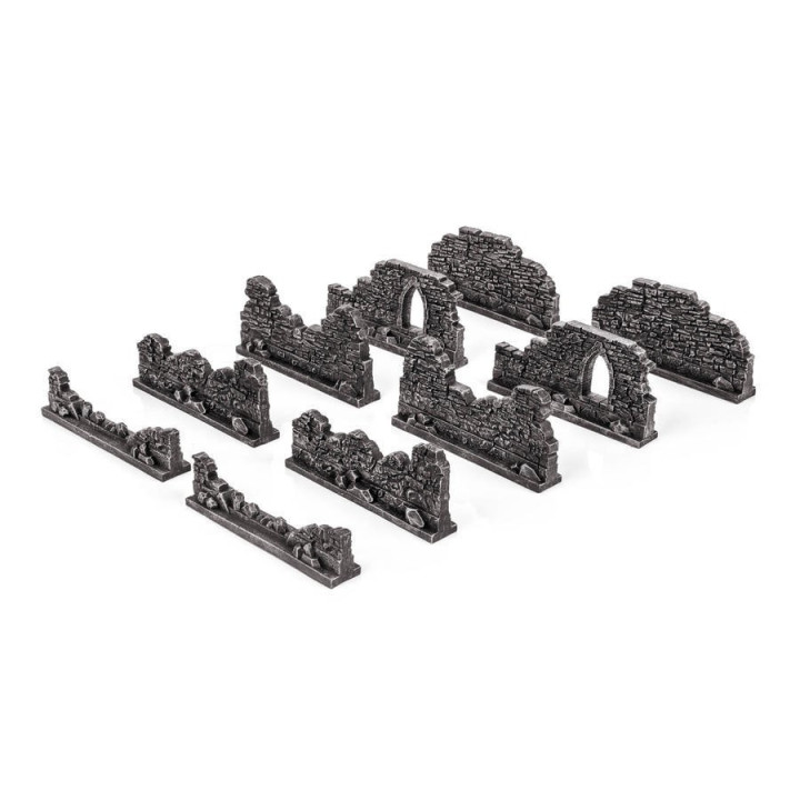 TERRAINS - Gothic Walls - Pre-painted Resin Terrain
