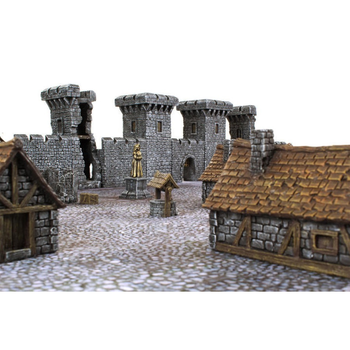 Medieval Castle Set - Pre-painted Resin Terrain - LAND
