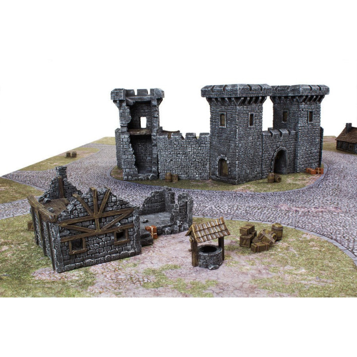 Medieval Castle Set - Pre-painted Resin Terrain - LAND