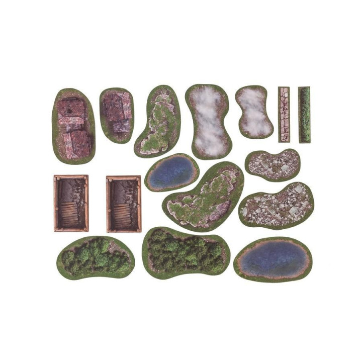 Meadows 2D Terrain - Rubber based 2D scenery - LAND