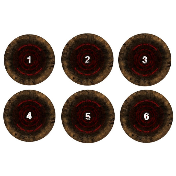 TERRAINS - Objective Markers 8th ed. Fallout Zone - Rubber based 2D scenery