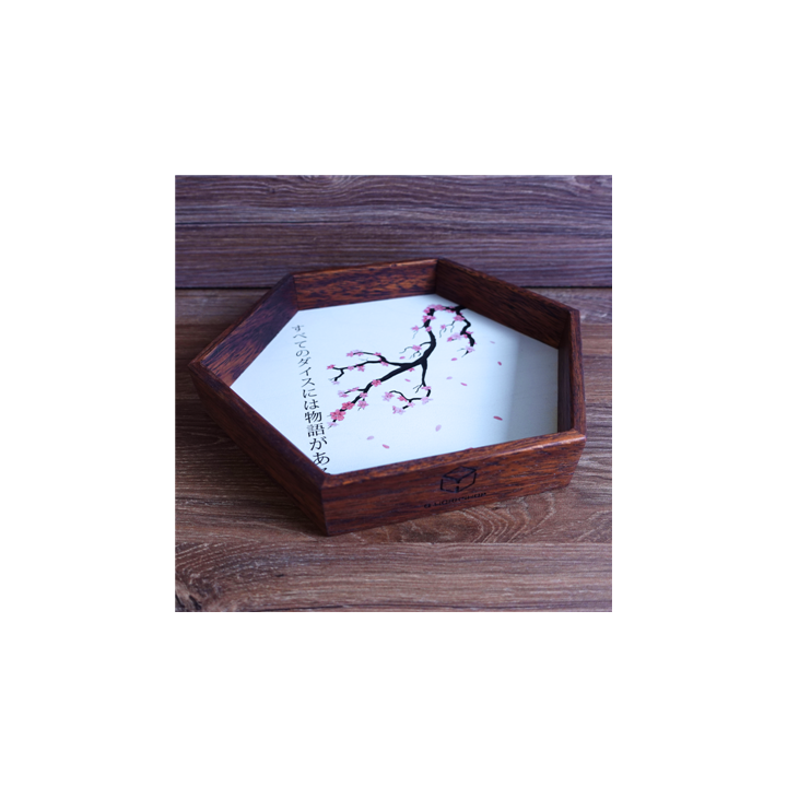 Kanji Wooden Dice Tray