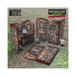 Ruine Grande en forme de L pliable prépeinte Matched Play - Orks