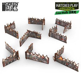 Murs bas Orks prépeints Matched Play