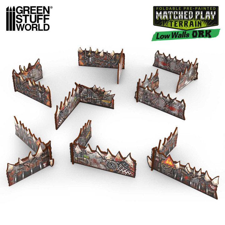 Murs bas Orks prépeints Matched Play