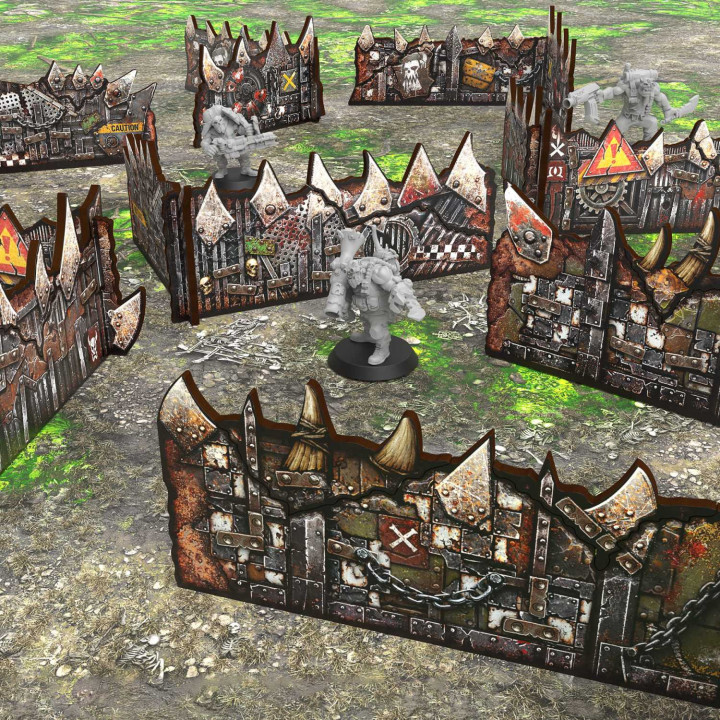 Murs bas Orks prépeints Matched Play