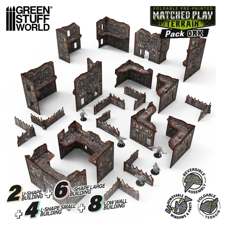 Pack de décors Matched Play pliables prépeints - Orks