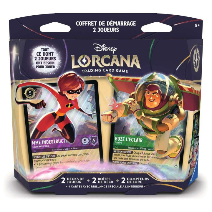 Lorcana - Coffret de Démarrage 2 Joueurs Série 12 - Madame Indestructible et Buzz l'éclair