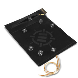 Dice Rolling Mat: Enhance - Roll on a Scroll & Acrylic RPG Dice Set (7)
