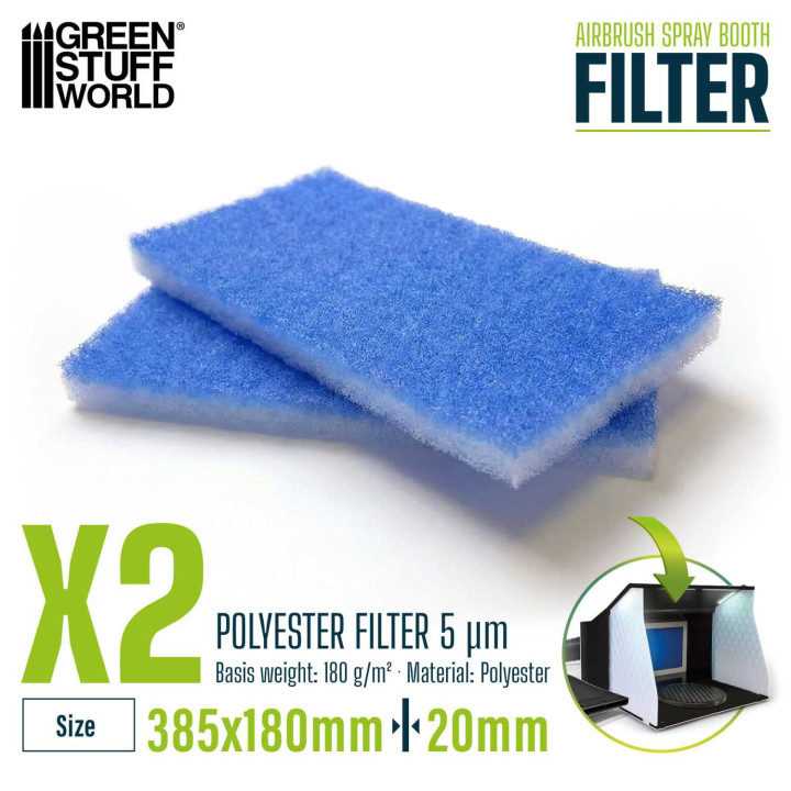 Filtres pour cabine de peinture aérographe x2