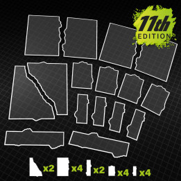 Gabarit Ruine basiques 11e édition pour Wh40k compatibles