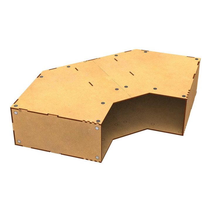 Module d’angle de rangement empilable vide