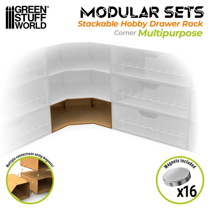 Empty stackable hobby corner module