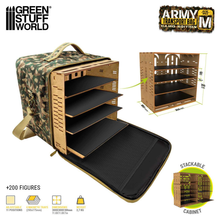 Mallette de transport pour les miniatures - M - Édition Camouflage