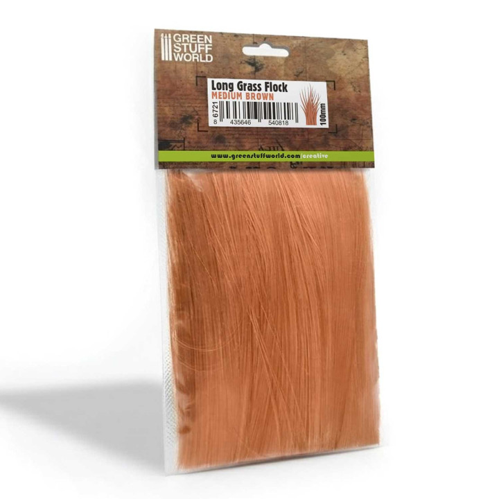 Herbe longue 100mm - Marron moyen