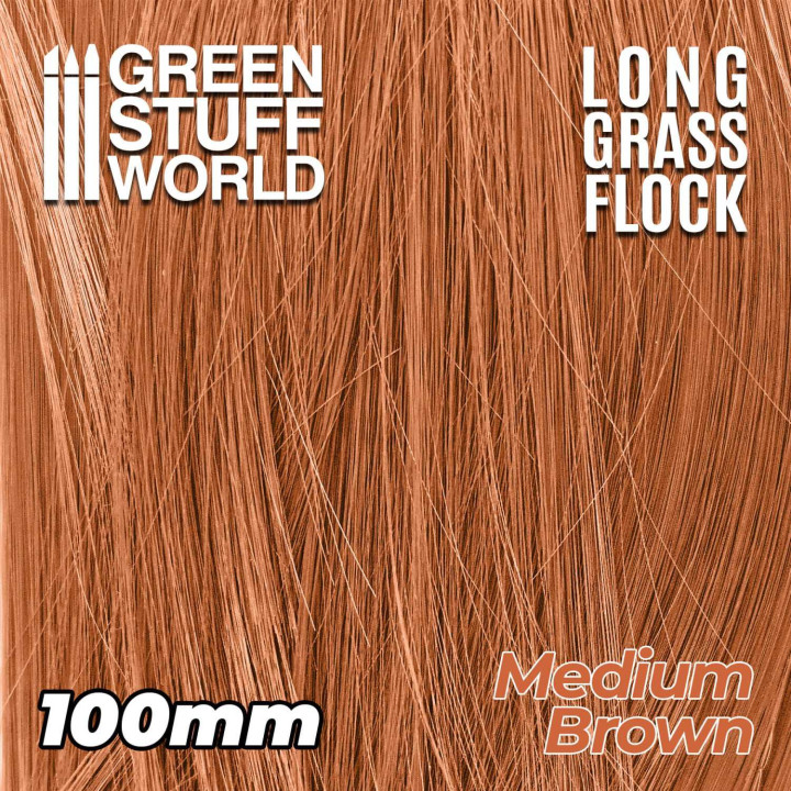 Herbe longue 100mm - Marron moyen