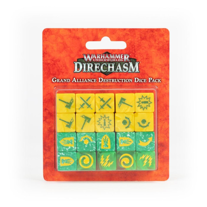 FIGURINES - Warhammer Underworlds : Direchasm - Grand Alliance Destruction Dice Pack