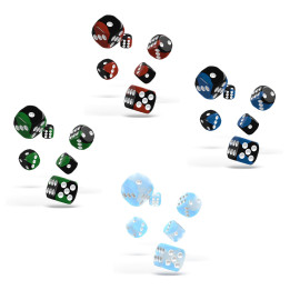 ACCESSOIRES JEUX DE SOCIÉTÉ - Glow in the Dark Oakie Doakie Dice - 12 dés D6 de 16 mm