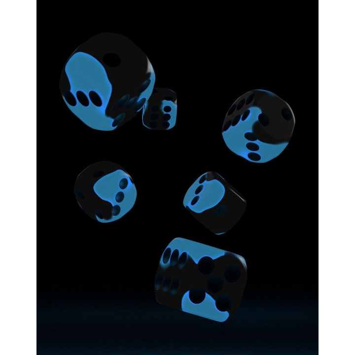 BIOHAZARD - Glow in the Dark Oakie Doakie Dice - 12 D6 16mm dice - DICE - COUNTERS